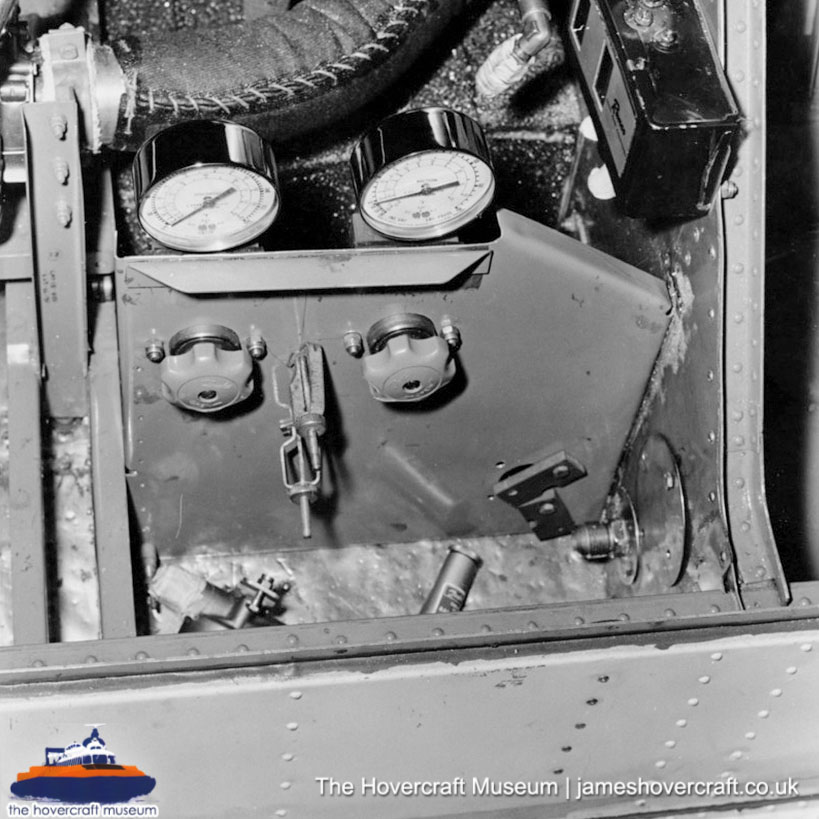 SRN6 close-up details - High-pressure hoses (credit: The Hovercraft Museum Trust).
